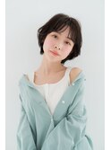 透けバング×ダイヤモンドショート