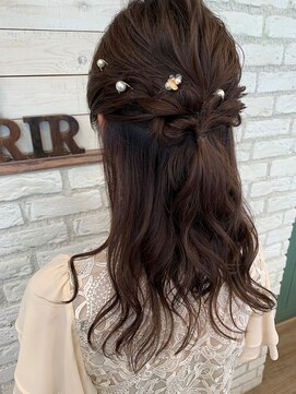 シェリール 八千代台駅(CHERIR) 結婚式ヘアセット☆ゆるウェーブハーフアップ