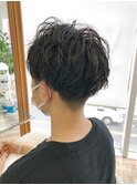 MEN'S HAIR  センターパート　ツイストスパイラル　コンマヘア