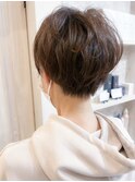 福山市 美容室 パーマ丸みくびれショート人気キャアリーCaary
