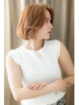 カバーヘアアンドスパ ブリス 浦和(COVER HAIR&SPA bliss)&nbsp;かきあげ前髪韓国風内巻きワンカールボブTb3浦和20代30代40代