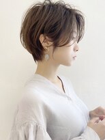 アンド ストーリーズ(&STORIES)&nbsp;大人可愛い前髪ありひし形耳掛けマッシュショートボブ30代40代