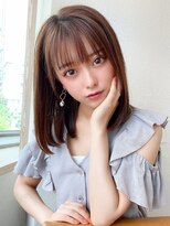 20代30代40代大人かわいい 小顔 前下がりボブ  ひし形シルエット