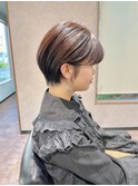 マッシュショート/丸みショート/20代30代40代/安岡敦人