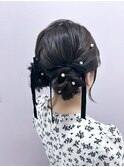 ツインテール編み込みアレンジヘア/おだんご/おだんごヘア