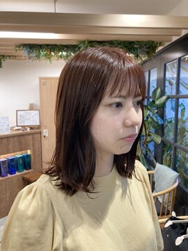 リサプラン(RISA plan) オレンジカラー/切りっぱなしヘア