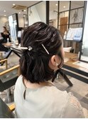 ハーフアップ/20代30代/大橋