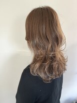 ロータスヘアーデザイン(Lotus Hair Design)&nbsp;【lotus下枝】ロングレイヤー/ブリーチなしハイライトベージュ