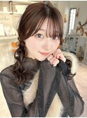 シースルーバング編みおろしツインテール