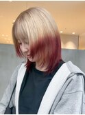 ミディアム顔周りレイヤー美髪韓国ヘア_ba538781