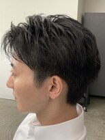 フイ 新宿3丁目(Hui)&nbsp;フェザーパーマ/グレーブルーカラー/刈り上げショートパンク