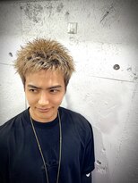 メンズ ラピス(Men's Lapis) スパイキーショート　ツーブロック　メンズハイトーン