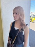 ハイトーンベージュミルクティーホワイトカラーブリーチ10代20代