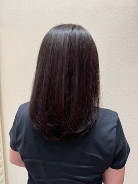 アクセ ツヤ髪ストレート結べるボブ*アッシュブラック*20代30代