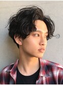 横浜西口シャドウパーマメンズマッシュウルフカットルーズパーマ
