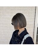 切りっぱなしボブ/オリーブベージュ/グレージュ/学割/髪質改善