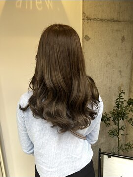 キャンバスアニュー 川崎(canvas anew.) 透明感オリーブベージュ ロングヘア/川崎