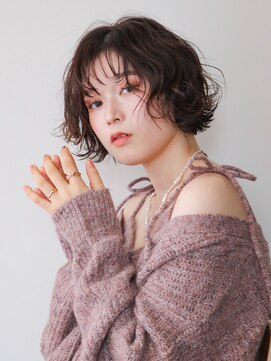 シスタ(SISTA) ミニボブウェーブパーマ大人ボブ/ピンクブラウン