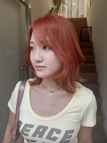 サンク 原宿 表参道(cinq) レイヤーボブくびれボブナチュラルボブオレンジベージュブラウン