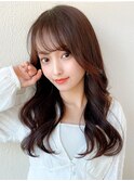 20代30代大人ガーリー/小顔レイヤー/韓国巻き/ココアブラウン