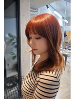 プール(pour.)&nbsp;伸ばしかけレイヤー×オレンジベージュ