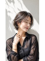 アッシュ 学芸大学店(Ash)&nbsp;ショートボブ/大人女性/グレージュ/白髪ぼかし/脱白髪染め