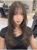 ブリーチハイライト髪質改善ダブルカラーレイヤーカット