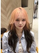 アース 郡山コスモス通り店(HAIR&MAKE EARTH)&nbsp;ゴールド×ブラックのグラデーションロング