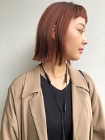 パランケイビューティー シンジュク(PALAN K-Beauty) オレンジブラウン×切りっぱなしタイトbob