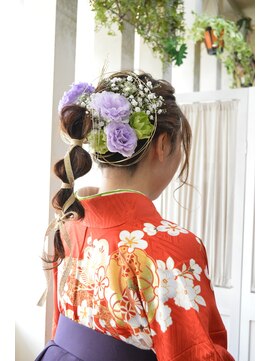 ヘアカフェ コトノハ(hair cafe Kotonoha) 【コトノハ】着物ヘア 成人式 卒業式 振袖 袴ヘアー玉ねぎヘアー