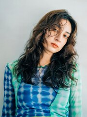 《Agu hair》くせ毛風　ニュアンスパーマ　ロング