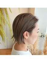 アクセヘアー 町田(acce hair)&nbsp;ハイライトグレージュのボブスタイル