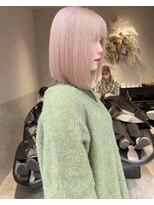 ロンド レア 天神大名店(Lond Le’a)&nbsp;インナーカラー/ボブ//顔まわり/ミルクティー/ケアブリーチ/大名