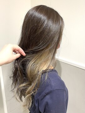 バブ バイネオリーブ(Bab by neolive) インナーカラー☆ミルクティーベージュ×アッシュブラウン