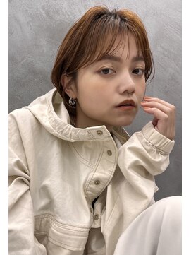 ロンドプロフィール 浦和(Lond profil) 前髪カット顔まわり似合わせ外ハネくびれレイヤーミディショート