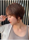 ショート/前髪/グレーベージュ×ブリーチなし/髪質改善[池袋]