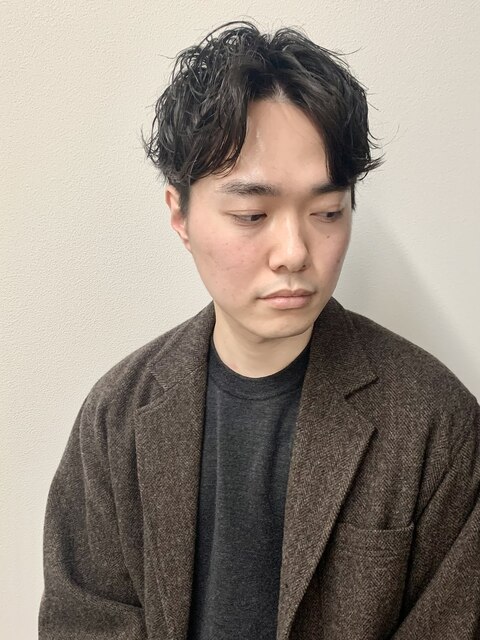 ２０代イケメンビジネスニュアンスパーマ【河原町】３０代４０代