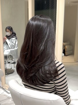 ザックギンザ(ZACC ginza) レイヤー/セミロング/ミディアム/暗髪艶色/グレージュ/アッシュ