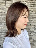 ハイバレーヘアーメゾン(HIGH VALLEY HAIRMAISON) ミディアムレイヤースタイル顔周りカット岡山南中央町