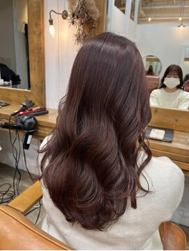 ニューライン 豪徳寺 山下(New-Line) 20代30代ロング ピンクブラウン