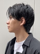 インセプション 銀座(INCEPTION)&nbsp;センターパート/スペインカールニュアンスパーマ/ダークアッシュ