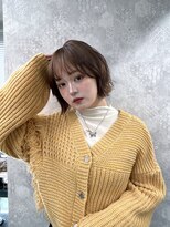 リミットバイアフィナー 大宮店(limit by Afinar)&nbsp;外はねレイヤーボブ×シナモンベージュ