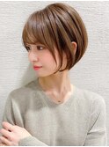 ショートレイヤー/オリーブベージュ/ニュアンスカラー/美髪