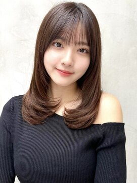 ミラリー トウキョウ(Mirareee Tokyo) 20代30代40代◎前髪パーマ韓国風巻きくすみベージュお団子ヘア