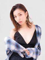 20代30代40代かきあげ大人外ハネボブ×ブラウングラデーション