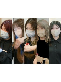 気さくで、相談しやすい女性スタッフが多数在籍☆女性目線での提案であなたの魅力を引き出します♪