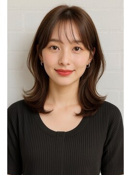 チェレ アズーリ 狭山店(Chere azuri) ３０代艶髪ブラウン.レイヤーカット.外ハネ