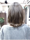 夏くびれヘアアプリコットオレンジハイライトカラー