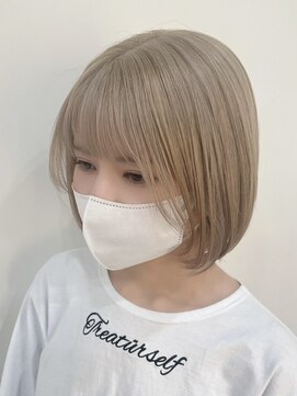 ソレイユトウキョウシブヤ(SOLEIL TOKYO shibuya) ボブブリーチホワイトミルクティーベージュ