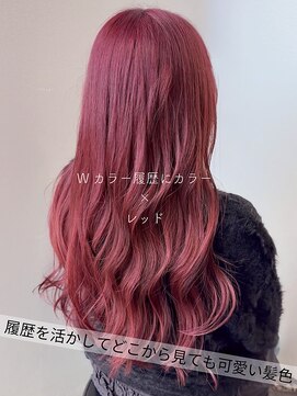 サラジュ 仁川店(SARAJU) 【Wカラー特化】森山担当 Wカラー履歴髪にカラー×レッド